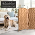 thumbnail image 5 of Red Lantern 3 ft. Short Diamond Weave Fiber Folding Screen - Natural - 4 Panel, 5 of 7
