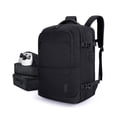 thumbnail image 1 of Mochila de viaje para portátil BAGSMART de 40 litros con cubos de embalaje, color negro, 1 of 7