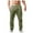 Green, variant on IROINNID Pant's For Men Relaxed Pants Drawstring Breathable Cotton Linen Loose Pants Solid Color Elastic Waist Pants