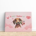 thumbnail image 3 of Happy Valentine's Day Dachshund holding flowers Horizontal Matte Canvas Poster Wiener Dog Lover Gifts Idea Wall Art Home Decor - 3005, 3 of 5