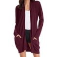 thumbnail image 2 of Women Open Front Cardigan Sweaters Pockets Long Sleeve Shrugs, 2 of 2