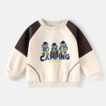 thumbnail image 4 of Atogsazn Children Boys Crew Neck Sweatshirt Cartoon Pullover Long Sleeve Sweatshirts Fall Winter Tops Khaki 7-8 Years Fashion, 4 of 6