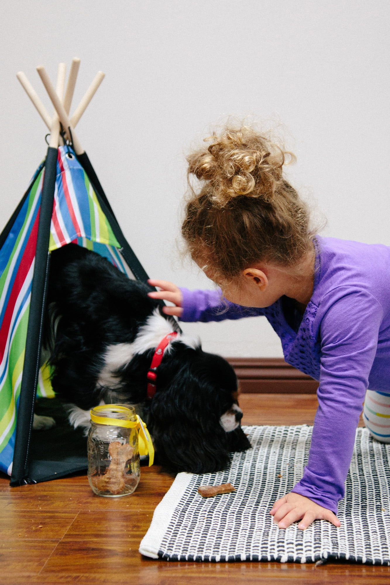 Pacific Play Tents Cozy Pet Teepee Dog Tent House Small Wood Green Yellow All Lifestages