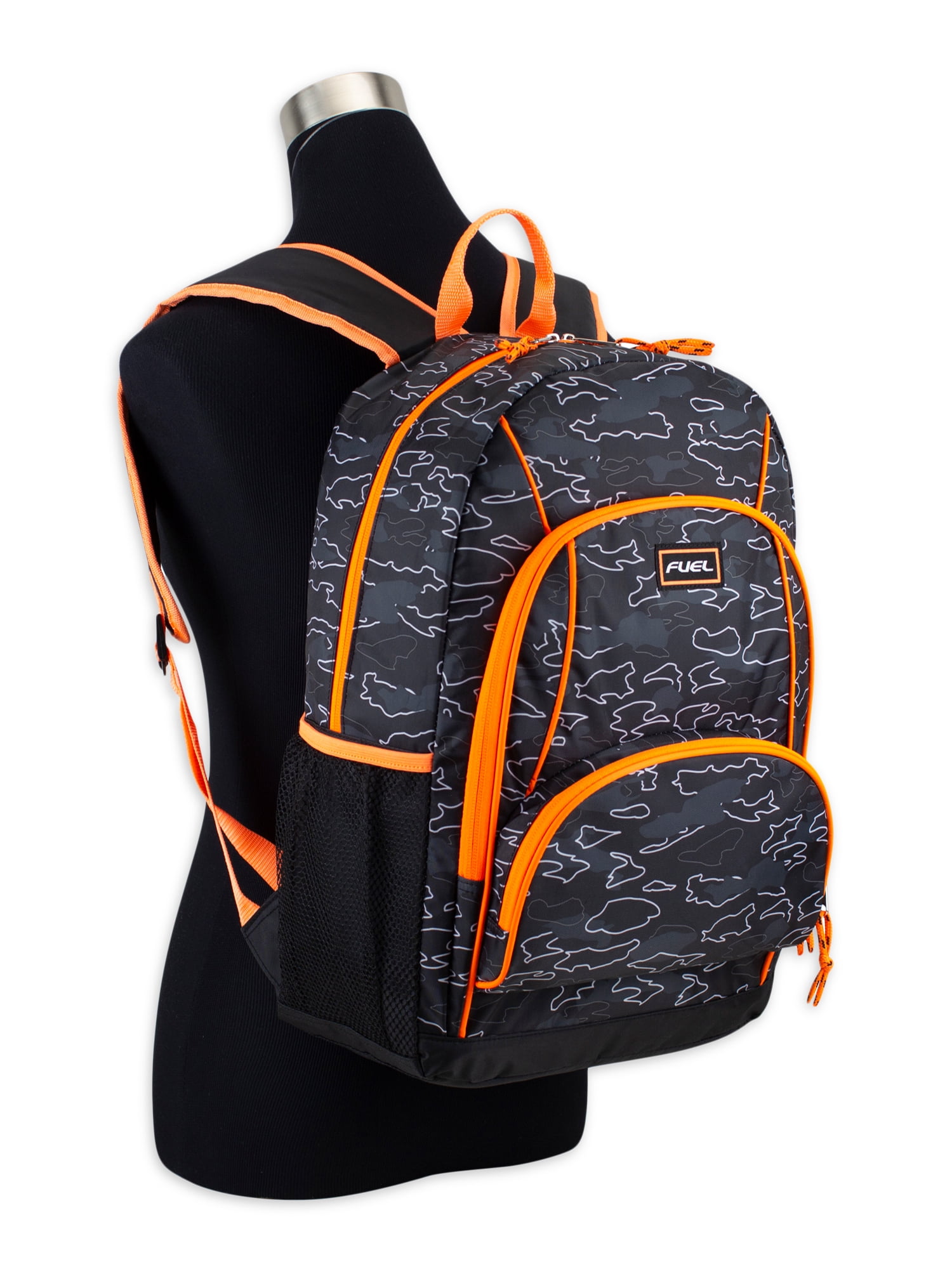 Fuel Unisex Triple Pocket Backpack, CamouflageOutline