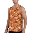 thumbnail image 2 of Easygdp Hippie Flower Men's Tank Top, Sleeveless Muscle T Shirts, Breathable, Quick-Dry, Loose for Gym, Running, Fitness - XX-Large, 2 of 9