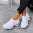 thumbnail image 3 of Fashion Platform Wedge Walking Shoes for Women's Slip On Mesh Air Cushion Breathable Non Slip High Heels Fitness Running Sport Sneakers Fall Dress Shoes Jogging Work Nurse Shoe, 3 of 7