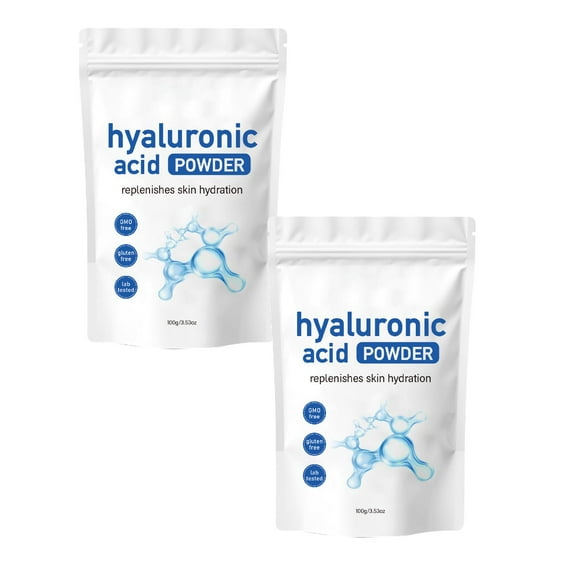 Baycosin Elavona Hyaluronic Acid Powder 2pc DIY Face Mask for Replenishes Skin Hydration