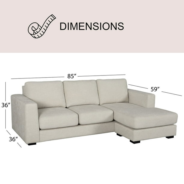 Elliot Reversible Sofa Chaise Sectional, Assorted Colors