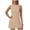 Khaki, variant on Tumotour Summer Tank Dress for Women Mini Dress Woman Fashion Comfortable Summer Solid Color Sleeveless Round-Neck Dress