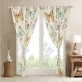 thumbnail image 4 of Butterfly 30%-50% Blackout Curtains Bedroom,Pink Teal Rainbow Butterfly Curtains & Drapes,Animal Butterflies Window Curtains,Rustic Farmhouse Window Treatments, 4 of 6