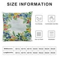 thumbnail image 5 of BCIIG  Flowers Throw Pillow Cushion Cover, Romantic Watercolor Effect Floral Wreath Design with Spring Flowers Arrangement, Decorative Square Accent Pillow Case, 24" X 24", Green Blue, 5 of 5