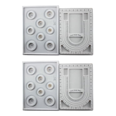 4Pcs Bead Design Board Bracelet Design Board Flocked Bead Board Necklace Beading Jewelry Organizer Tray DIY Making Tray