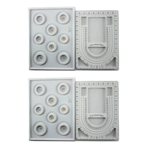 4Pcs Bead Design Board Bracelet Design Board Flocked Bead Board Necklace Beading Jewelry Organizer Tray DIY Making Tray