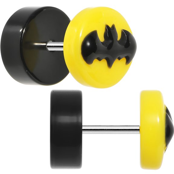 Officially Licensed Yellow and Black Batman Cheater Plug Set