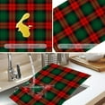 thumbnail image 4 of Christmas Plaid Placemats Set of 6,Washable Heat Resistant 12×18 Inch Linen Table Mats Green Red Place Mats for Party Outdoor Dining Décor, 4 of 6