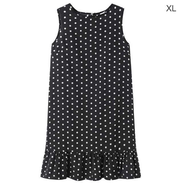 Vestido De Mujer Sin Mangas Chaleco De Puntos Vestido Suelto De Cuello Redondo Con Volantes, Negro, XL Methold AP002086-22