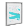 thumbnail image 2 of Stupell Industries Contemporary Electric Blue Crocodile Gray Framed Print Under Glass, 16 x 16, by Carla Daly, 2 of 8