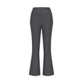 thumbnail image 4 of qolati Women's Dress Pants Casual High lastic Waisted Business Flare Trousers Stretchy Wide Leg Work Office Lounge Pants, 4 of 6