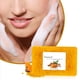 thumbnail image 1 of Jabón de limón y cúrcuma 100 % puro, para rostro y cuerpo, reduce el acné y aclara la piel, hecho a mano - 150 g/5,29 oz, 1 of 9