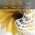 thumbnail image 6 of Cloth Napkins Set of 8 - 20x20 Inches, Yellow Sunflower Washable Reusable Table Napkins, Floral Rustic White Quotes Soft & Absortbent Dining Napkin for Party Wedding Hotel Restaurant, 6 of 8