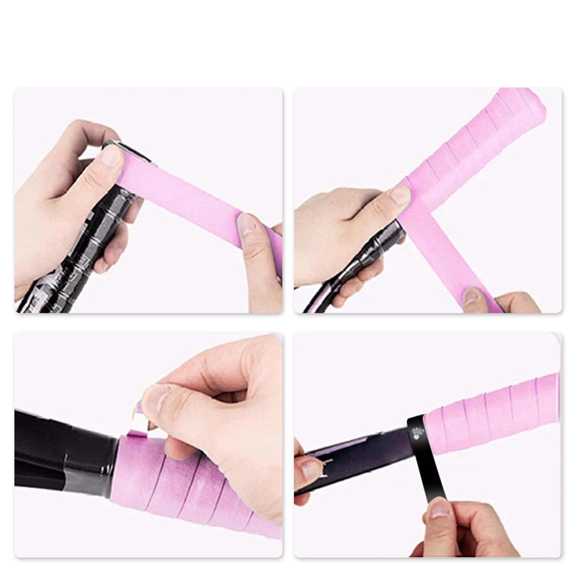 Unique Bargains 2 Pcs Durable Tennis Racket Grip Tape Light pink