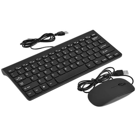 Udvidelse valgfri klynke Mini Wired Keyboard and Mouse Set Compact Size, Light Weight, Ultra-Thin  Design USB Keyboard Optical Mouse Combo for PC Laptop(Black) | Walmart  Canada