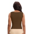 thumbnail image 2 of Unique Bargains Square Neck Sleeveless Tank Camisoles XL Brown, 2 of 6
