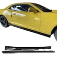 thumbnail image 2 of Ikon Motorsports Side Skirts Compatible With 2016-2024 Chevy Camaro, IKON V3 Style Matte Black PP Side Skirt Moulding Rocker Panel Extension Splitters, 2 of 7