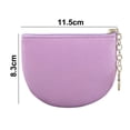 thumbnail image 2 of Monedero pequeño con llavero y cremallera de cuero, monedero pequeño, morado:;:;, 2 of 5