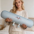 thumbnail image 6 of Ice Silk Long Cushion for Support and Comfort - Cooling Body Pillow for Waist, Back & Legs - High-Resilience Stuffing, Breathable Fabric, Perfect for Home, Sofa & Dorm Use Blue, 6 of 7