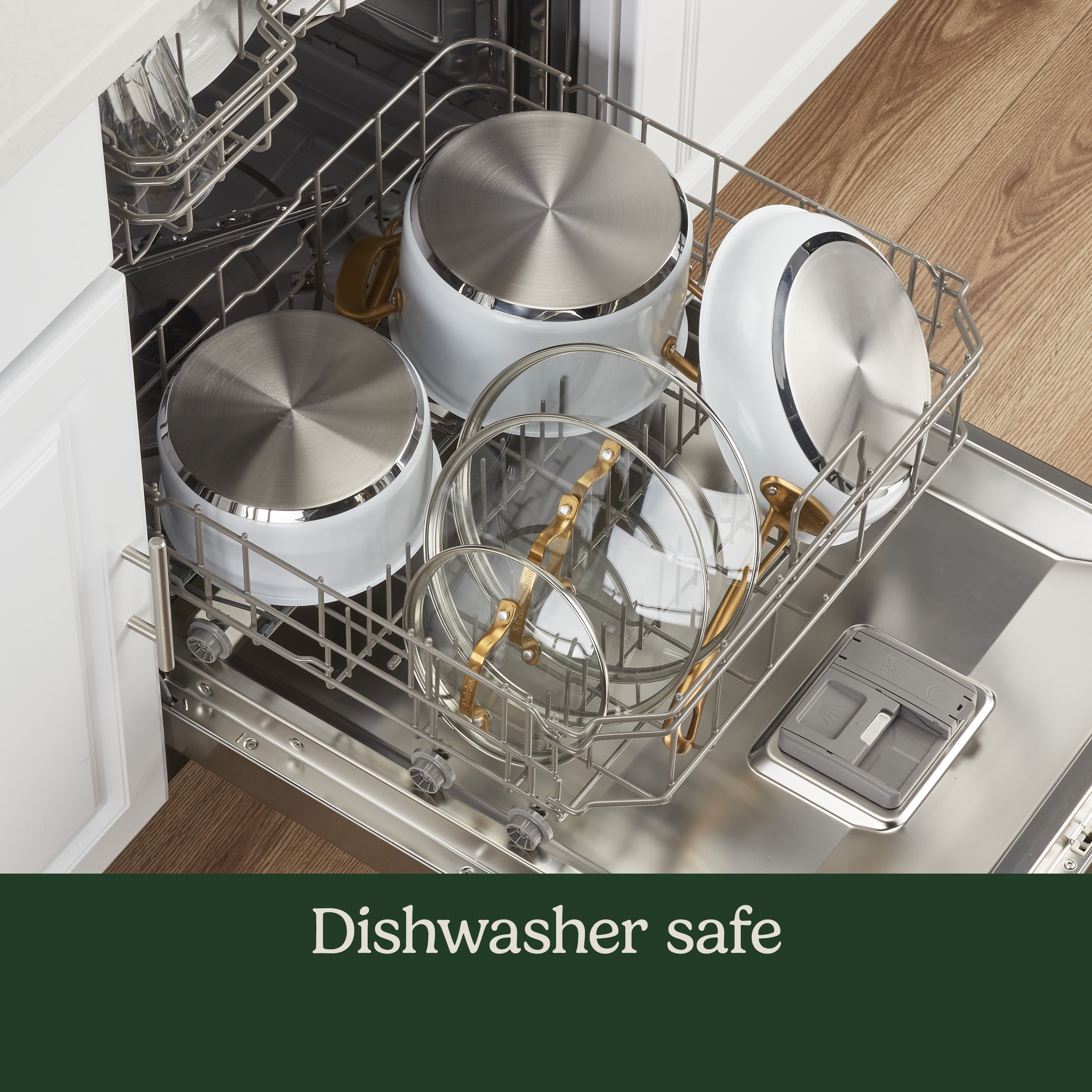 Cuisinart Chef’s Classic 10-Piece Stainless Steel Cookware Set, Matte White