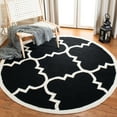 thumbnail image 2 of SAFAVIEH Dhurries Tobias Geometric Area Rug, Black/Ivory, 5' x 8', 2 of 9