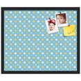 thumbnail image 2 of PinPix 24x20 Custom Cork Bulletin Board Blue - White Dots Poster Board Has a Fabric Style Canvas Finish, Framed in Blue - White Dots, by ArtToFrames (PinPix-345), 2 of 6