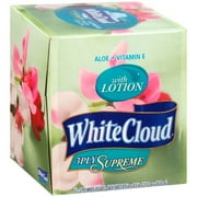 White Cloud Supreme 3-Ply with Lotion Facial Tissue, 65 Count