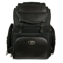 Milwaukee Leather SH689 Black Large Textile Waterproof Touring Motorcycle Sissy Bar Bag