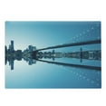 thumbnail image 1 of Landscape Cutting Board, NYC Landscape Manhattan Skyline Panorama Monochrome Picture Modern Home Art, Decorative Tempered Glass Cutting and Serving Board, Large Size, Blue White, by Ambesonne, 1 of 1