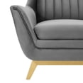 thumbnail image 6 of Modway Winsome Channel Tufted Performance Velvet Armchair in Gray, 6 of 8