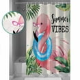 thumbnail image 3 of Shower Curtains Sets for Bathroom Decor Summer Pink FlamingosWaterproof Bathroom Curtain with Hooks,Tropical Plants Palm Leaffor Bathroom Decor,36x72IN, 3 of 7