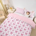 thumbnail image 2 of Erosebridal Pink Bow Duvet Cover Set, Princess Style Bedding Full, Pink Reversible, 1 Duvet Cover and 2 Pillowcases (No Comforter), 2 of 5
