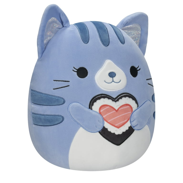 Squishmallows Official 16 inch Carizma the Dark Blue Tabby Cat