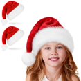 thumbnail image 1 of Gorro navideño de Papá Noel Ambandier para niños, terciopelo de felpa suave, 1 of 6