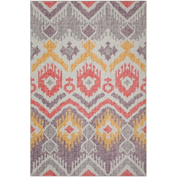 Addison Rugs Indoor/ Outdoor Addison Yuma Southwest Ikat Washable Area Rug 9' x 12' - Purple