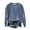 Blue, variant on Up To 50% Off Oversized Sweatshirt for Women Women's Happy Easter English Printed Round Neck Long Sleeve Hooded Sweatshirt