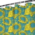 thumbnail image 3 of Boho Sunflower Shower Curtain 72x72 Inches with Yellow Floral Wildflower Bee Butterfly Pattern, Quick-Dry Rustic Polyester, Country Farmhouse Vintage Bathroom Decor, 3 of 5