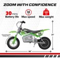 thumbnail image 3 of Razor MX400 Dirt Rocket Electric Bike, Age 8+, 14 Mph, 30-Min Run, 140lb Max, Green, 3 of 8