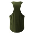 thumbnail image 5 of iOPQO tank tops men Male Summer Cross Printed Tank Tops I Shaped Round Neck Sleeveless Vest Blouse mens tank top Army Green + L, 5 of 5