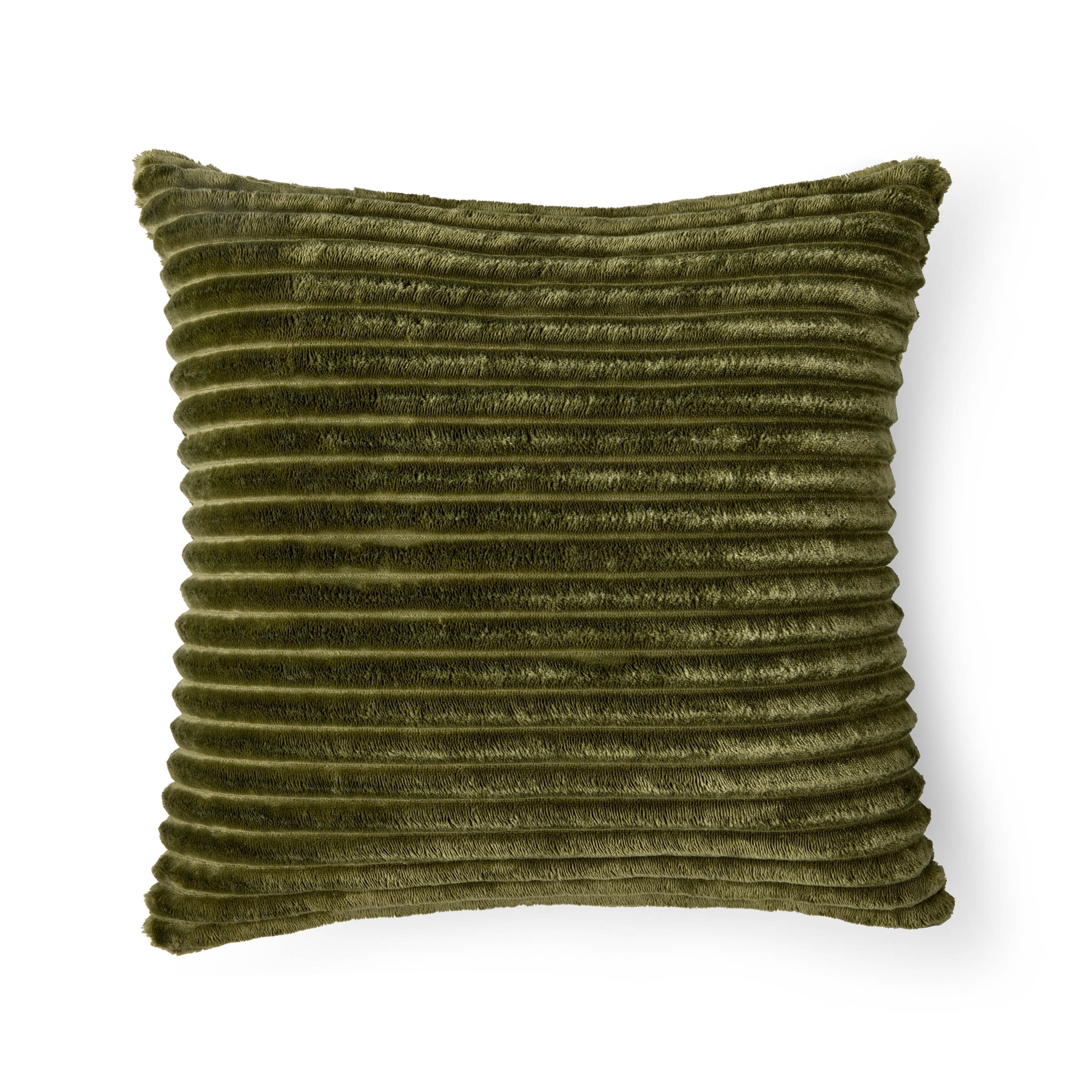 Mainstays 18 x 18 Winter Chalet Corduroy Carved Velvet Plush Polyester Decorative Pillow