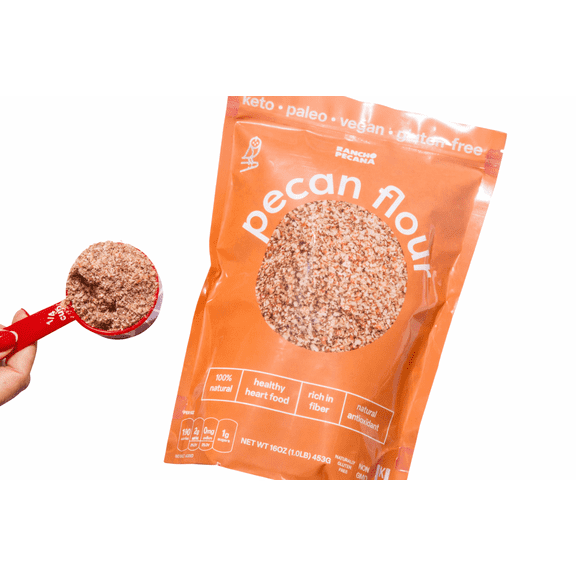 Rancho Pecana Premium Natural Pecan Flour 1 LB (16 Oz), Gluten-Free & Grain-Free, Vegan Keto-Friendly, Heart-Healthy, Finely Ground for Baking & Cooking