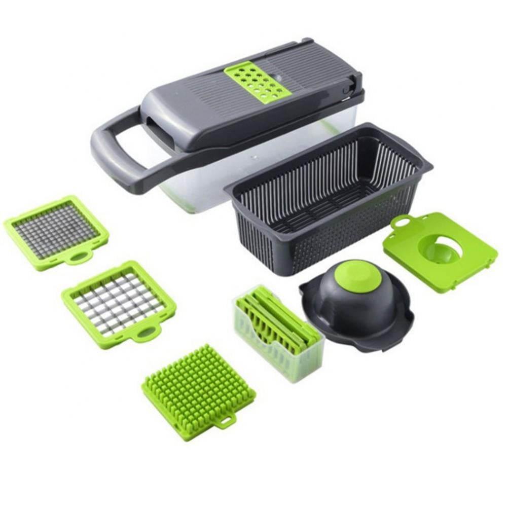Multifunctional 13 in 1 Vegetable Chopper, Pro Onion Chopper，Kitchen  Vegetable Slicer Dicer Cutter,Veggie Chopper With 8 Blades,Carrot and  Garlic