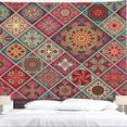 thumbnail image 2 of Tapiz de pared con estampado geométrico de microtela, 150 x 150 cm, 2 of 2